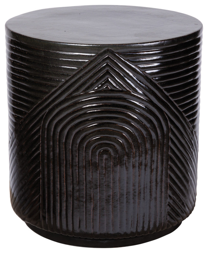 Serenity Ceramic Textured Patio Stool