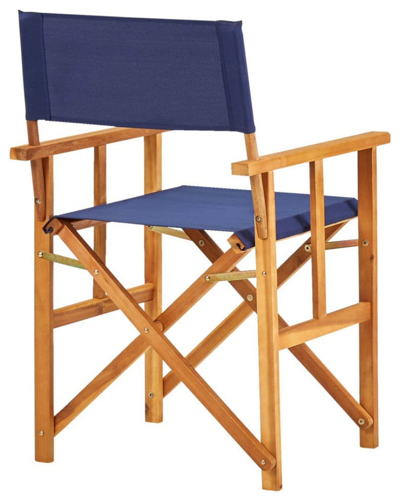 Vidaxl Director's Chair Solid Acacia Wood Blue