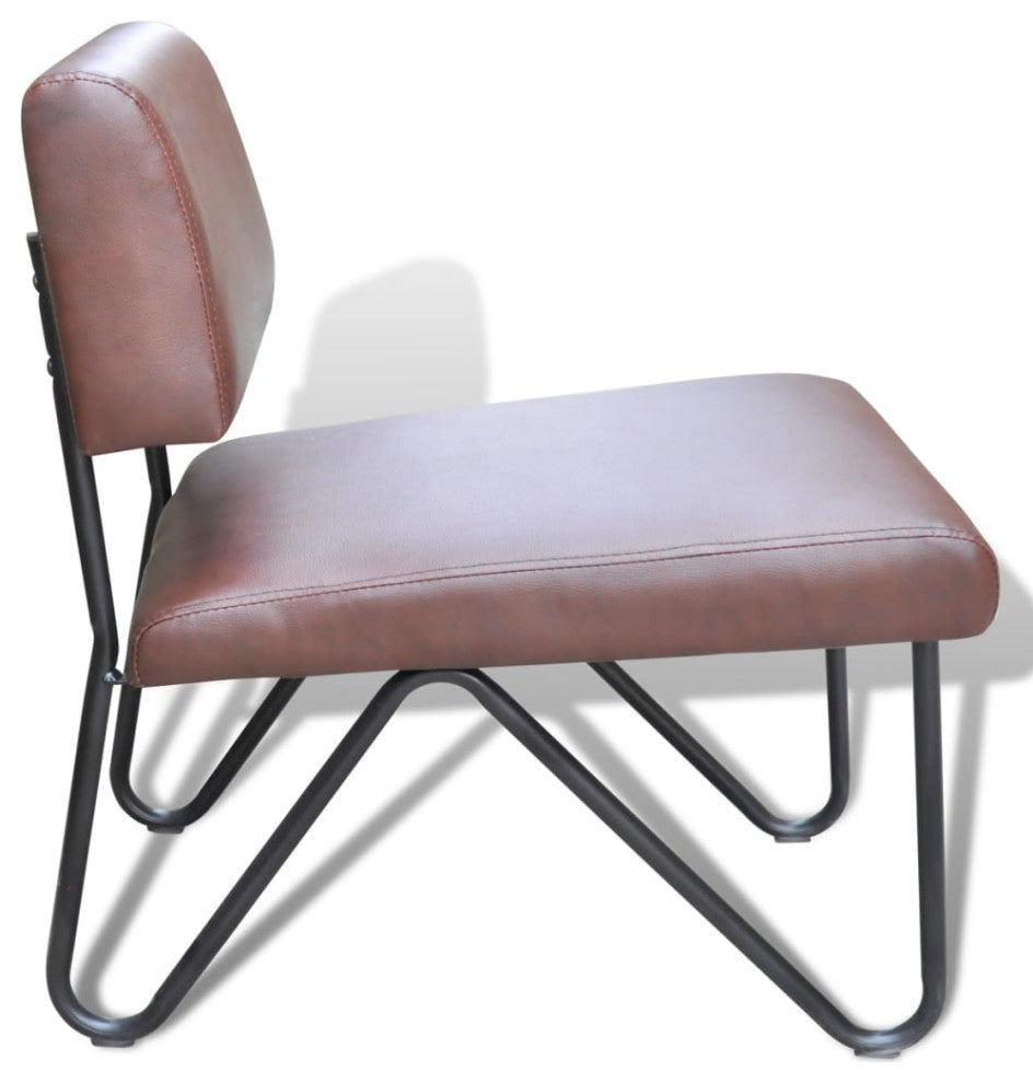 vidaXL Sofa Chairs 2 pcs Brown Faux Leather