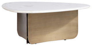 Pablo Marble Antique Brass Coffee Table