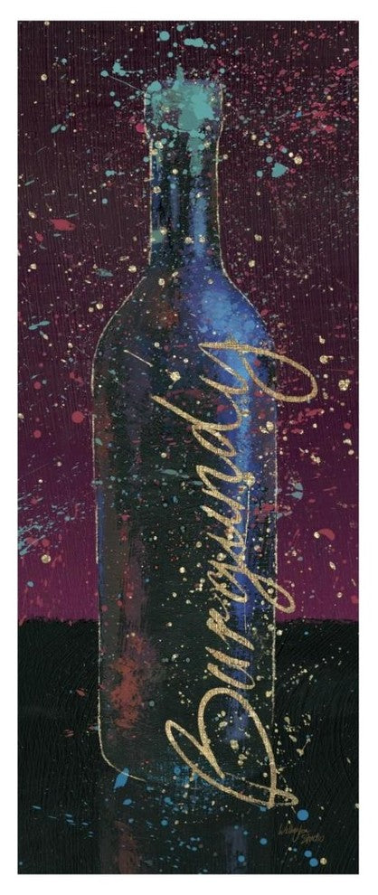 "Wine Splash Dark V" Digital Paper Print by Wellington Studio, 18"x42"