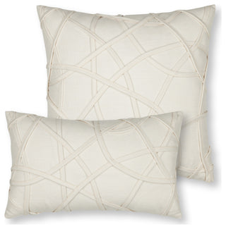 Illusion Ivory Indoor/Outdoor Performance Pillow, 12"x20"
