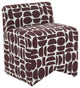 Pippa Merlot Geometric Jacquard Weave Stool