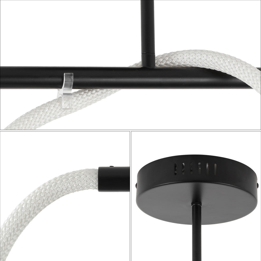 360 Adjustable Silicone Neon Rope Dimmable Linear Integrated LED Flush Mount