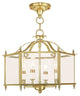 Livingston Convertible Chain-Hang and Ceiling Mount, Polished Brass