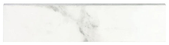 Porcelain Trims 3"x12" Bullnose Tile, Blanc White Matte