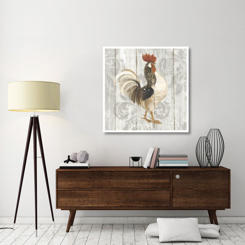 "Farm Friend I on Barn Board" Digital Paper Print by Albena Hristova, 42"x42"