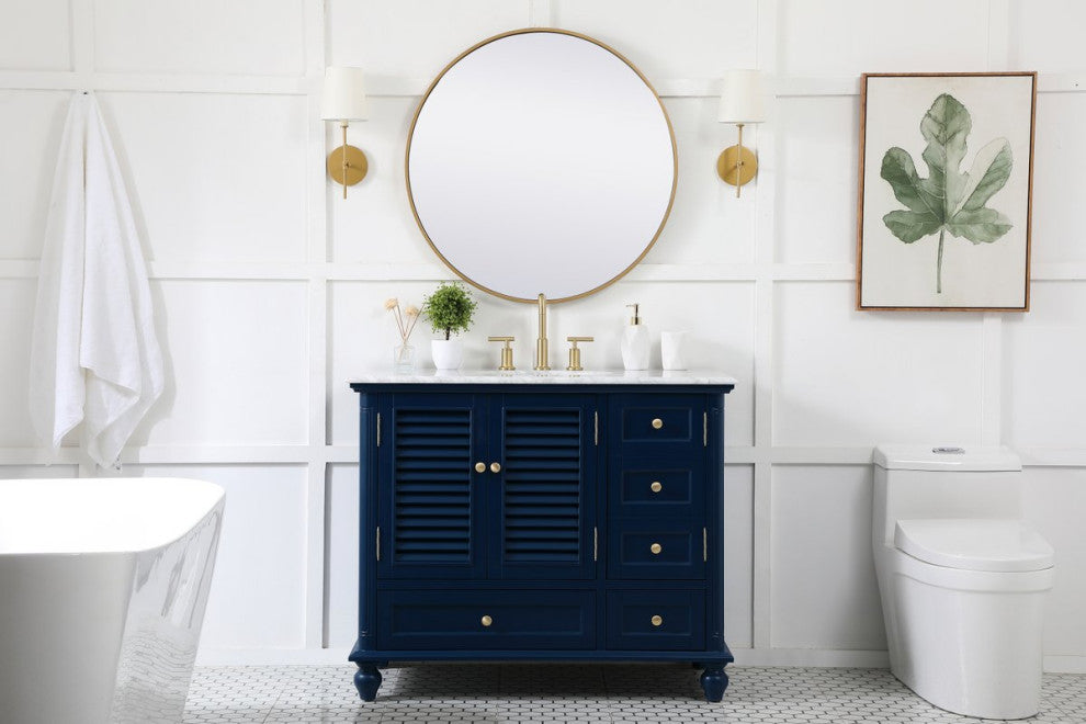 Otis 42" Single Bathroom Vanity, Blue