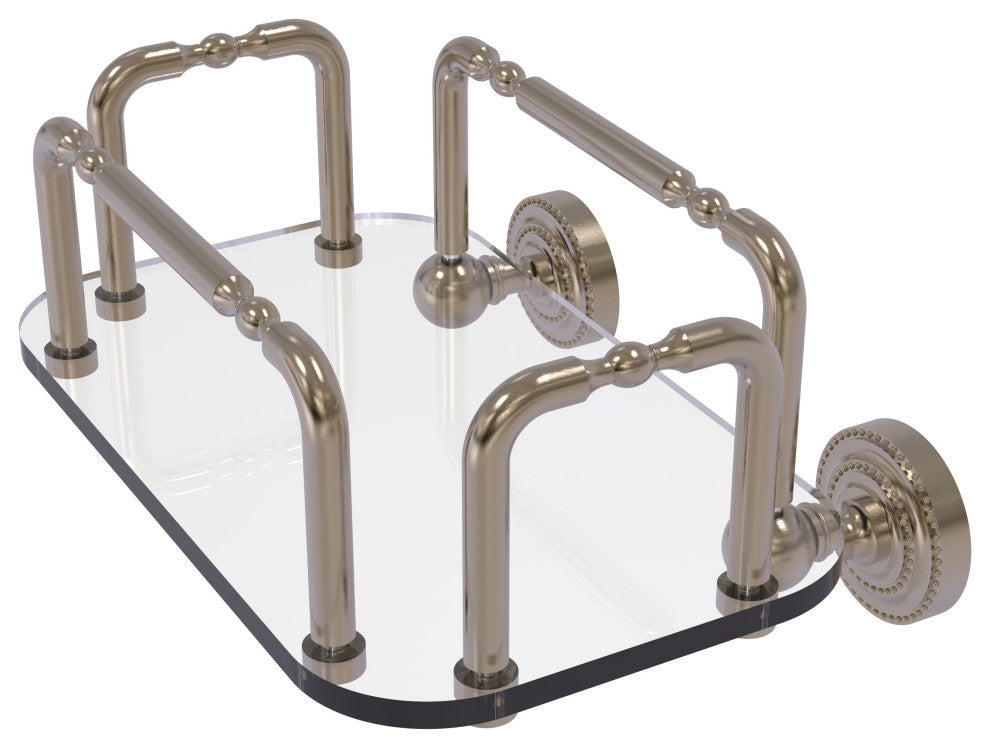 Dottingham Wall Mounted Guest Towel Holder, Antique Pewter