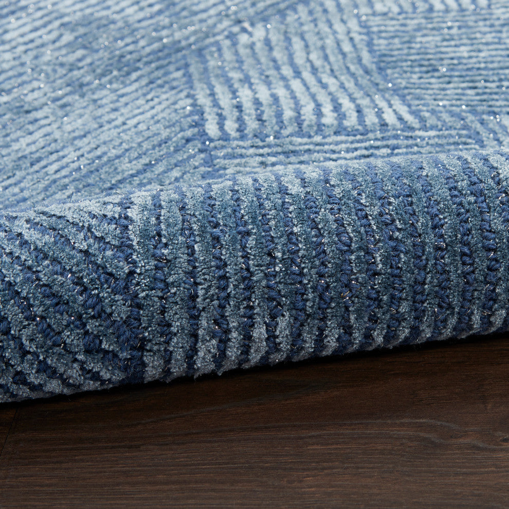 Michael Amini Ma30 Star 4' x 6' Blue Modern Indoor Area Rug