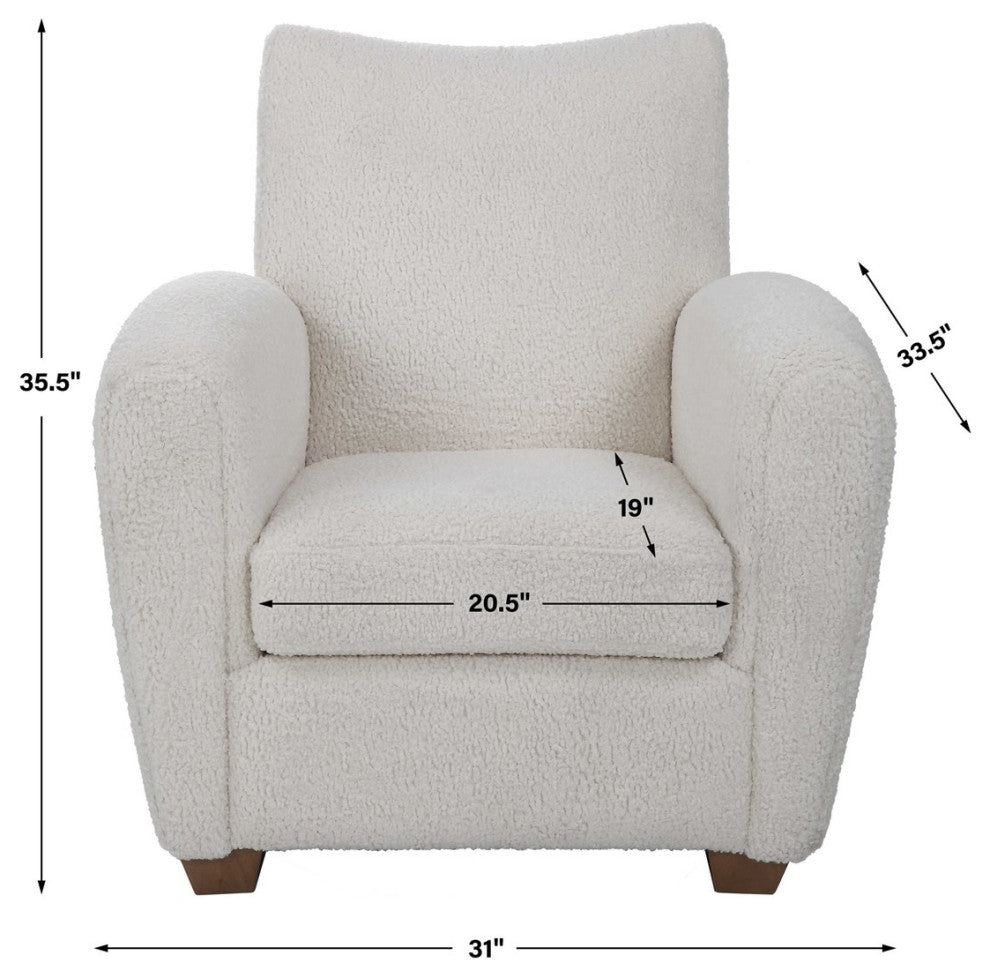 Uttermost Teddy Accent Chair, Natural