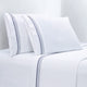 Embroidered Border Sheet Set, 4 Piece, Navy, King