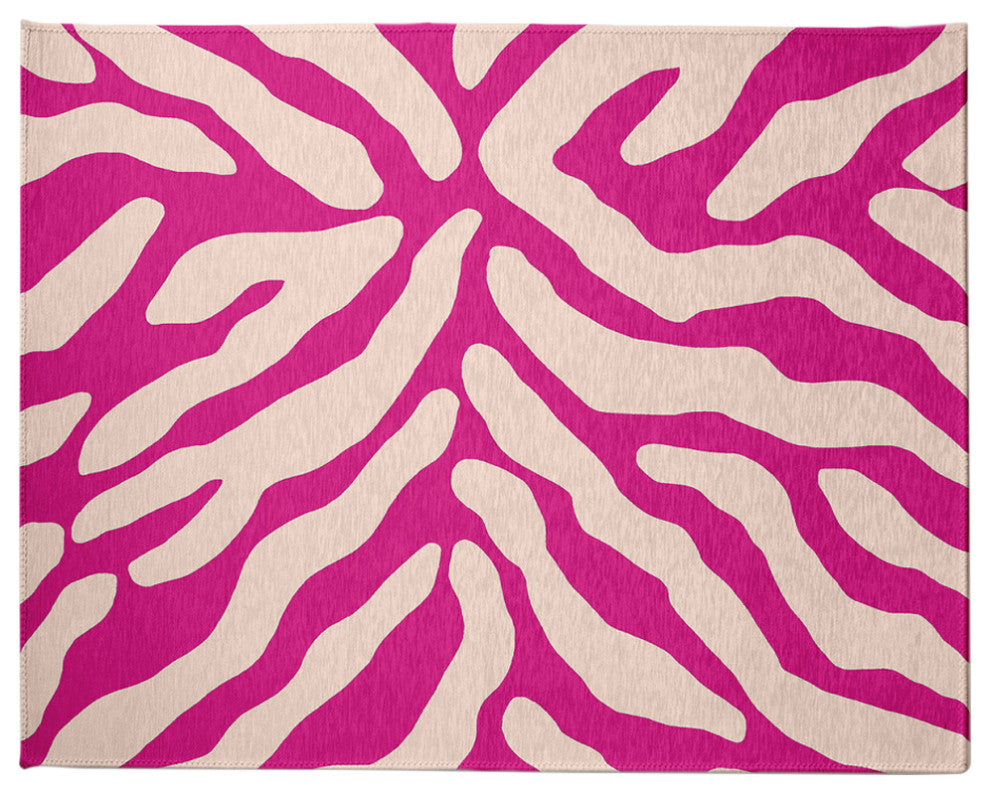 Animal Stripe Spring Chenille Rug, Eucalyptus, 8'x10'