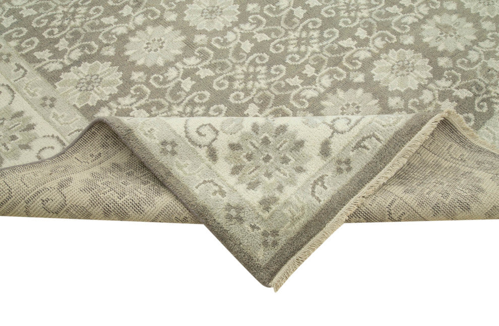 Rug N Carpet - Handwoven Oriental 10' 0" x 13' 9" Soft Grey Oushak Rug