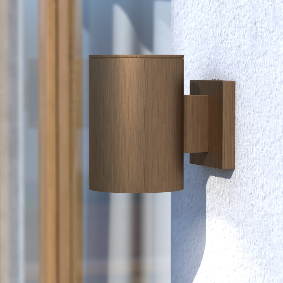 Chiasso 7.25"H Outdoor Wall Light Warm Brass