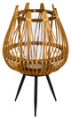 Decorative Bamboo Floor Candle Holder with Legs, Large