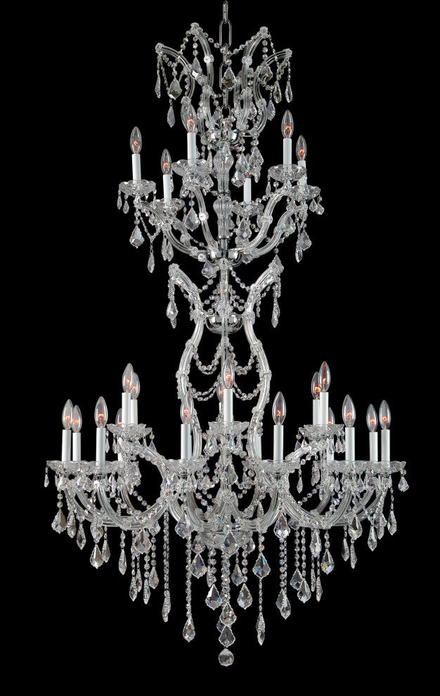 Artistry Lighting Alexandria Collection Hanging Crystal Chandelier 37x52, Chrome