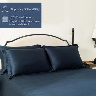 Delara 100% Eucalyptus Lyocell Tencel Bedding Sheet Bundle, Carbon, Cal King, 108"x105"