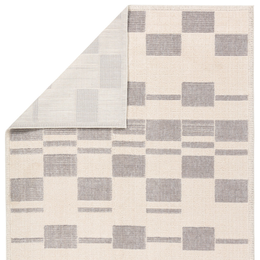 Jaipur Living Fercose CMP02 Geometric Ivory Runner Rug, 2'8"x8'