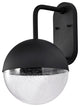 Atmosphere 10W LED Large Wall Lantern, Matte Black/Clear Seeded