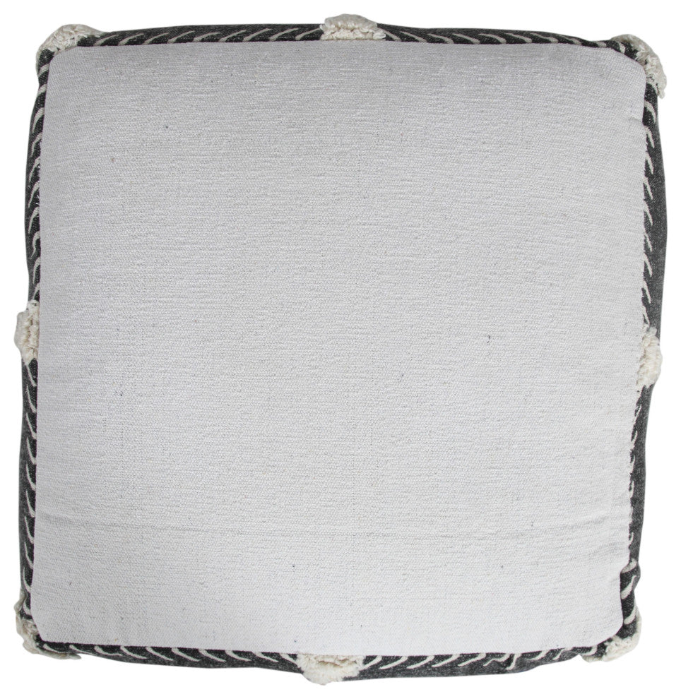 Textured Diamond Dash Pouf Ottoman