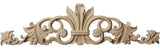 12"W x 3 1/2"H x 5/8"D Small Marseille Center with Scrolls, Alder