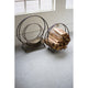 3-Piece Minimalist Open Ring Fire Wood Holder Set, Iron