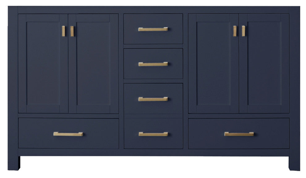 Avanity Modero 60" Double Bath Vanity Only, Navy Blue
