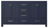 Avanity Modero 60" Double Bath Vanity Only, Navy Blue