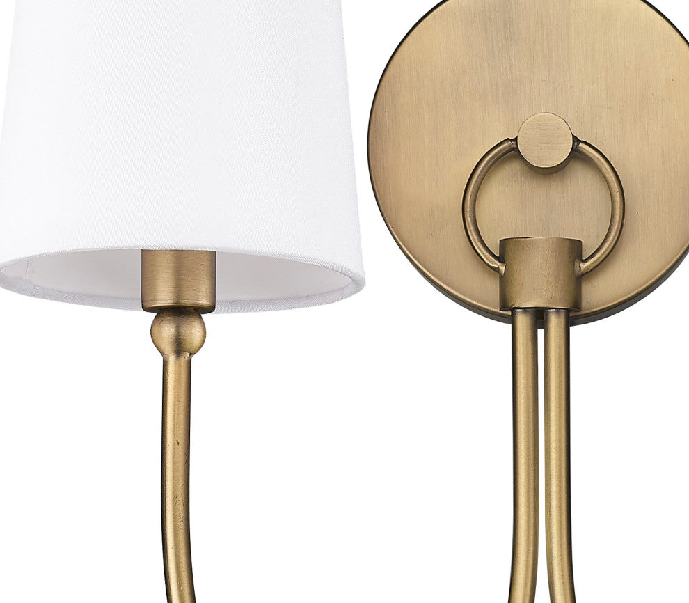 2 - Light Rustic Farmhouse Dimmable Armed Wall Sconce