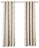 Moroccan Tile Printed Grommet Curtains, Pair, Beige, 84"