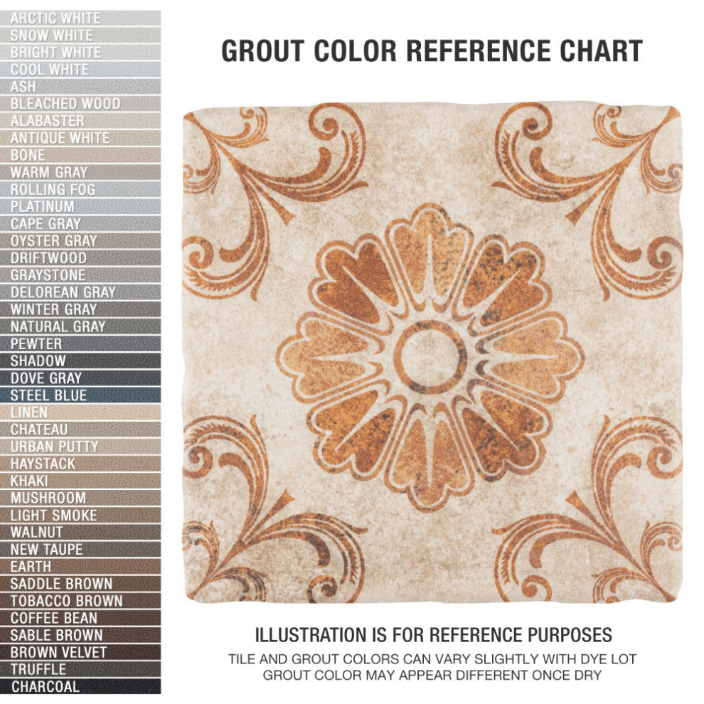 Costa Arena Decor Fleur Ceramic Floor and Wall Tile