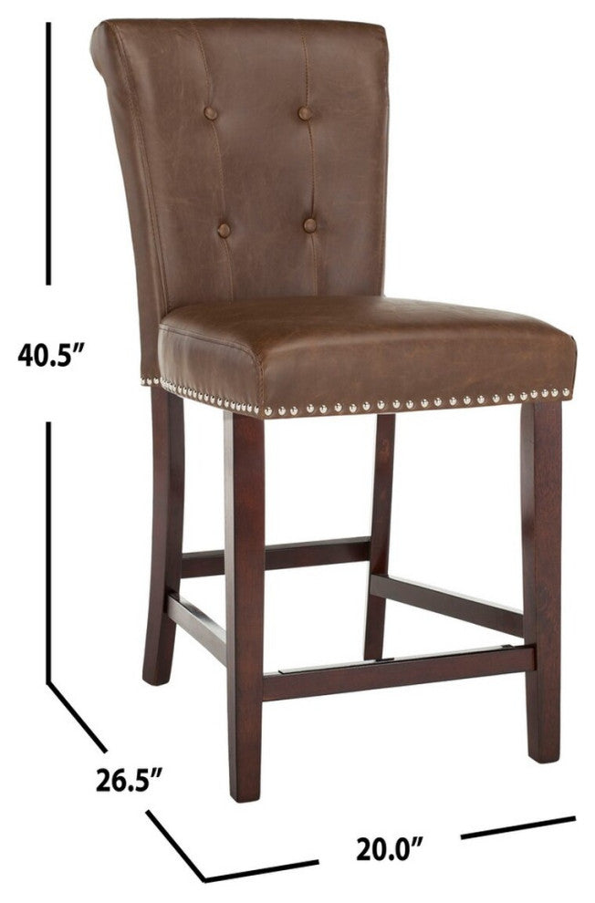 Safavieh Taylor Counter Stool, Brown/Espresso