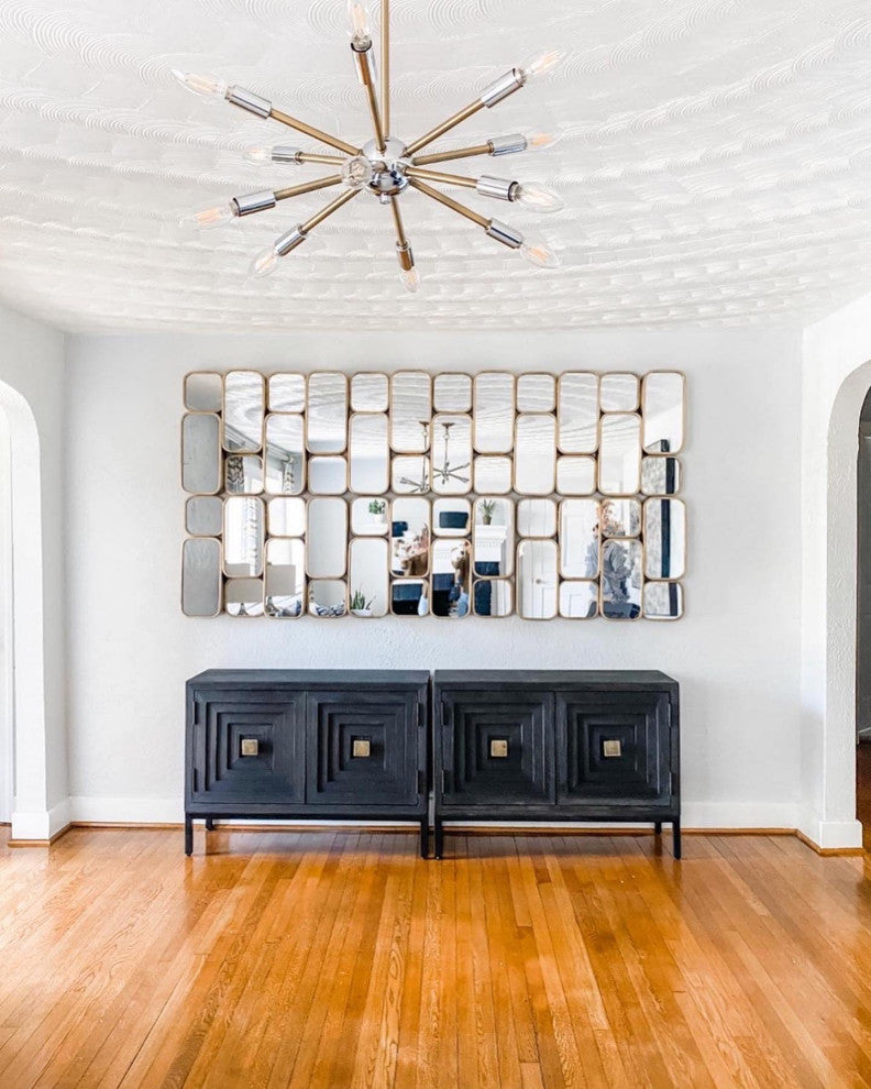 Close-up close shot of the brass knob on white background.