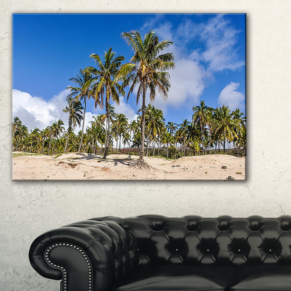 "Anakena Beach in Easter Island" Canvas Print
