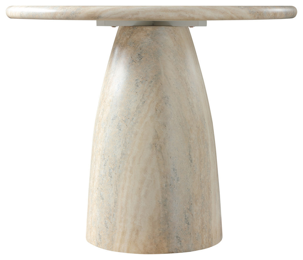 Cosenza Concrete Dining Table, Travertine, 36" W X 36" D X 30" H, Travertine Finish