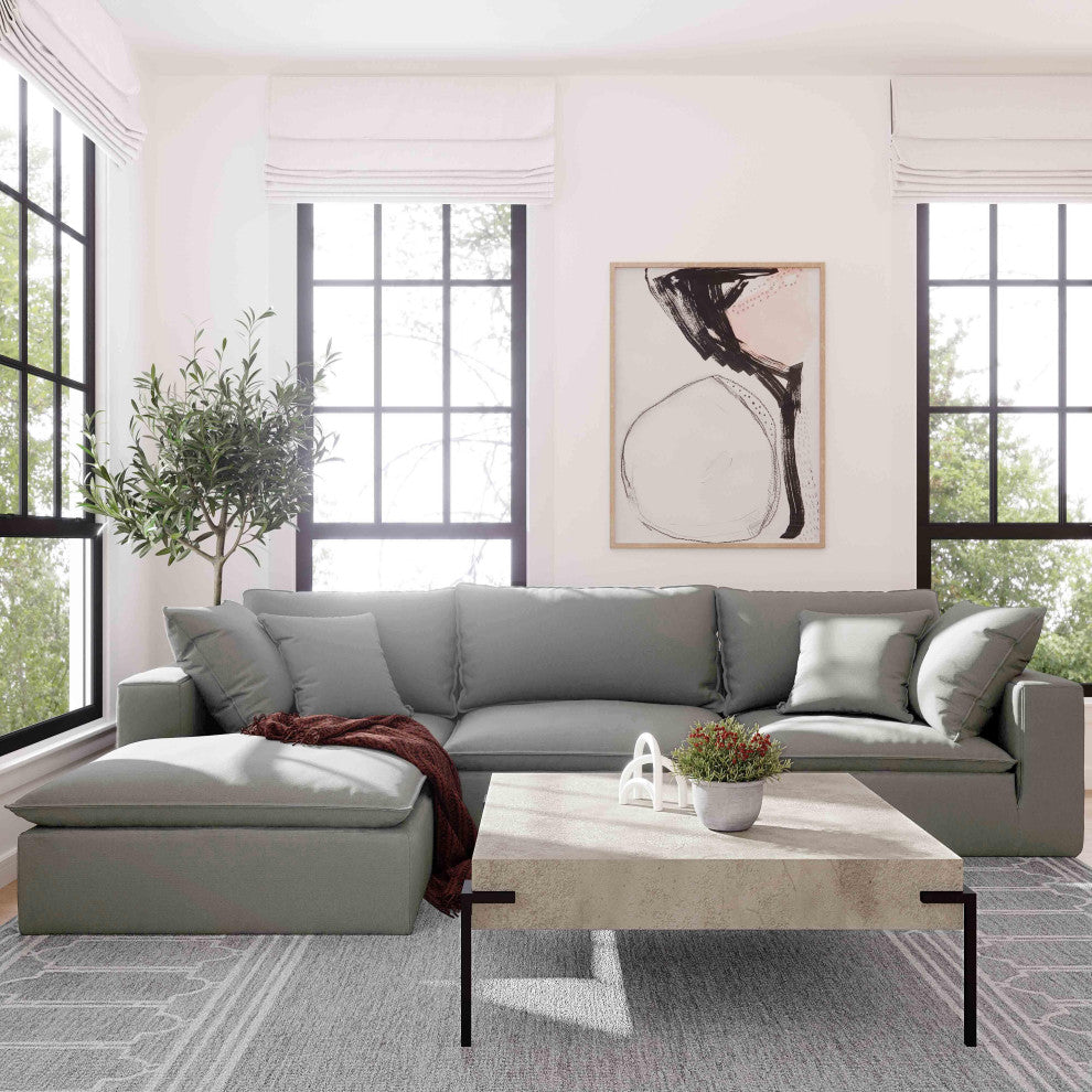 Cali Modular 4 Piece Sectional, Slate