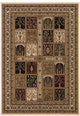5" Round Cream Traditional Decorative Area Rug