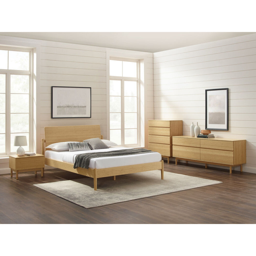 Greenington Monterey Solid Moso Bamboo 1 Drawer Nightstand | Wheat