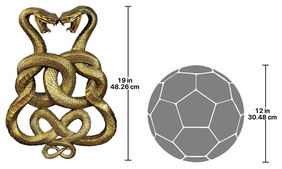 Egyptian Infinity Cobra Twins Wall Plaque