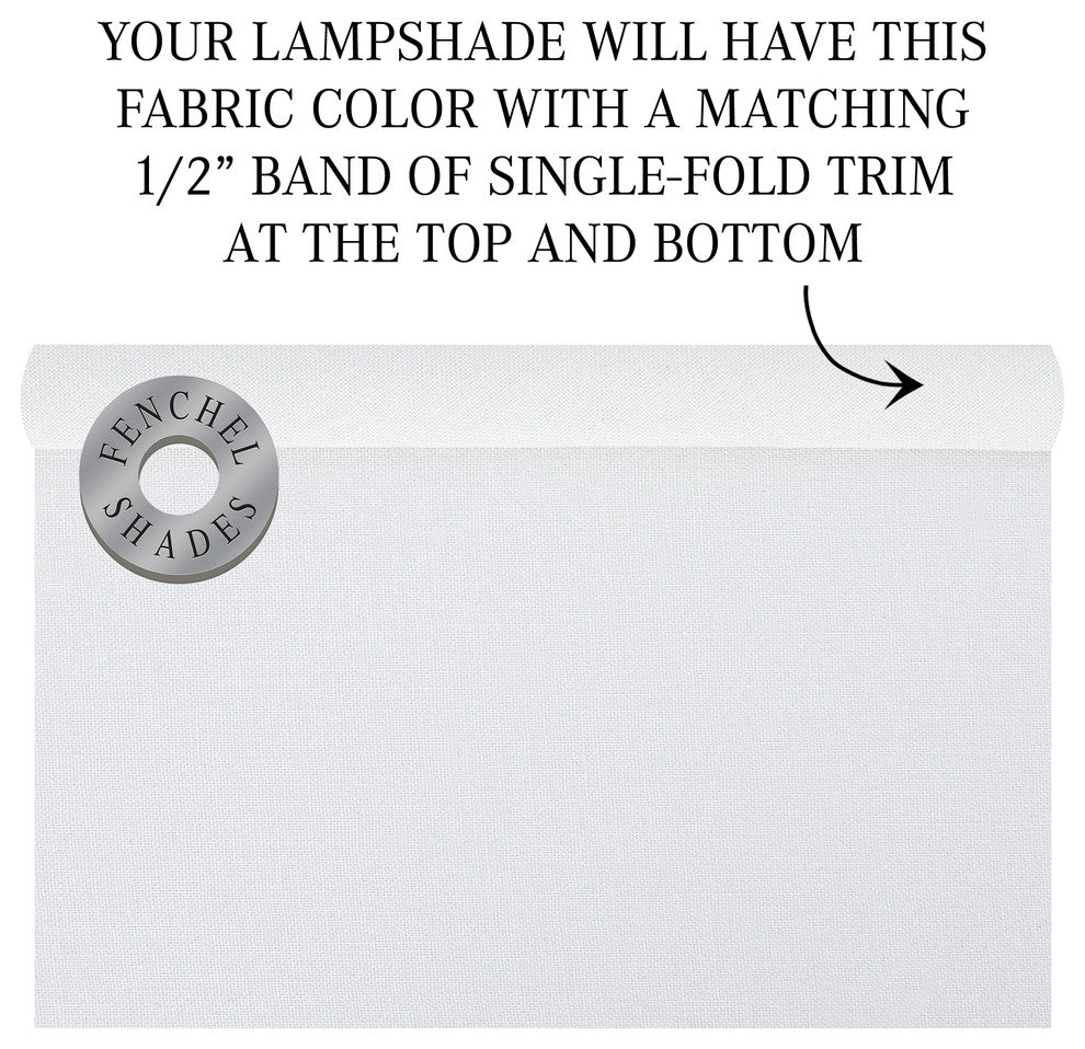 Fenchel Shades, 7"x22"x13" Spider Attachment Empire Lamp Shade, Linen