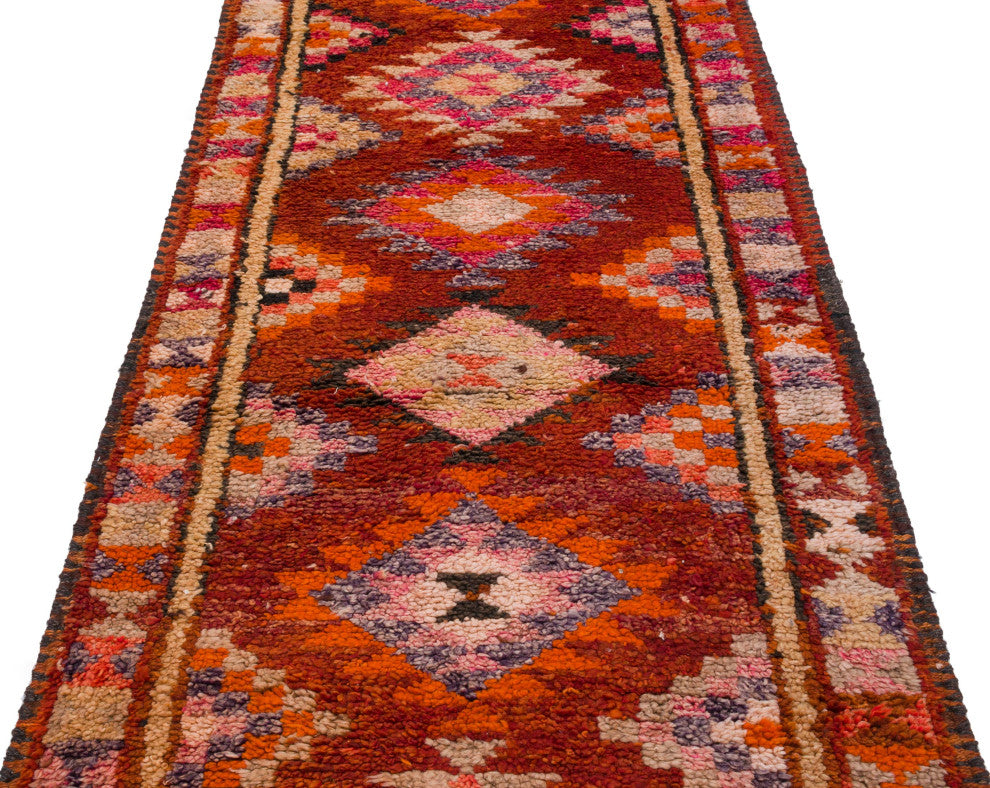 Vintage Turkish Runner Rug - 2' 11" x 12' 7" (35 in. x 151 in.)