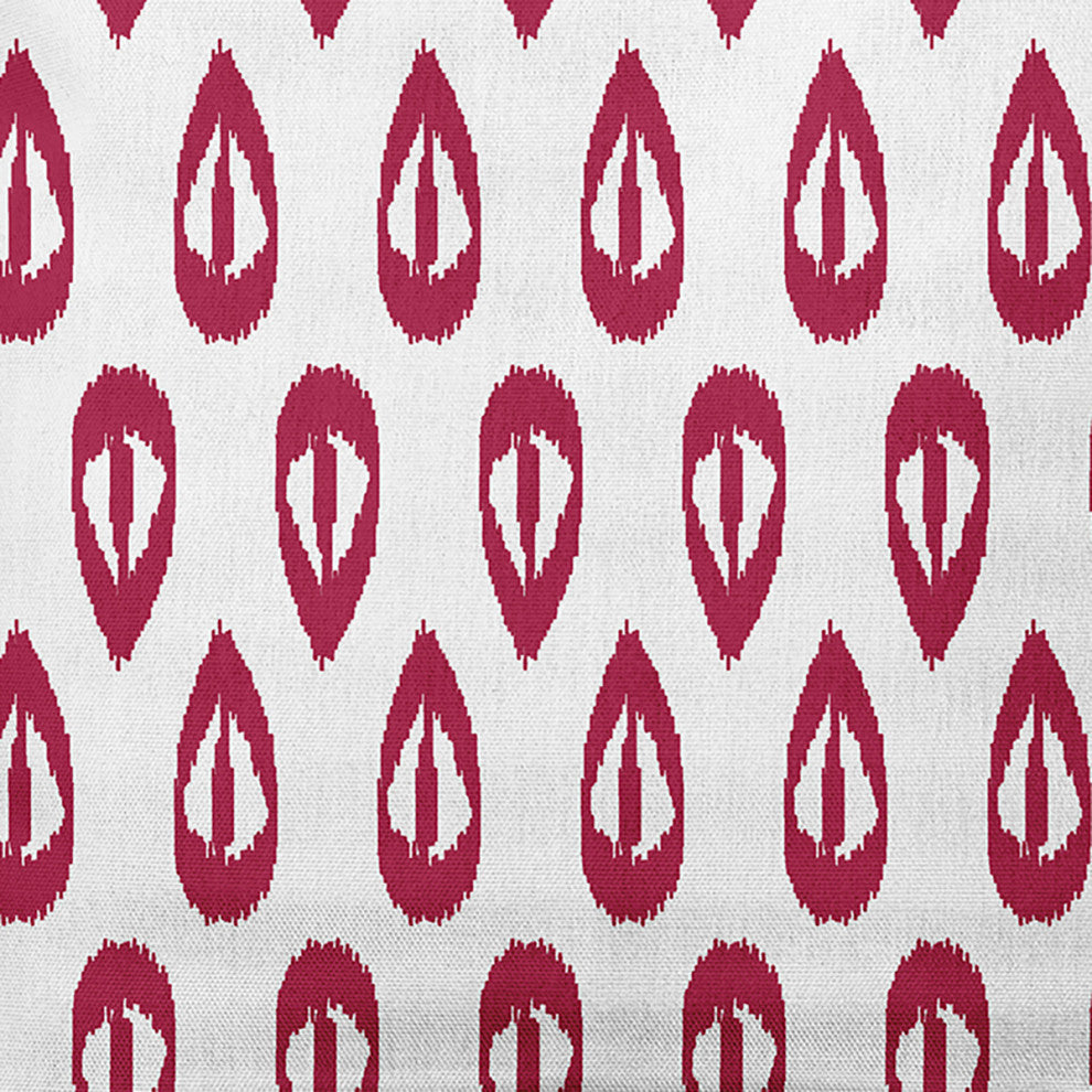 16" x 16" Ikat Tears Decorative Throw Pillow, Cranberry