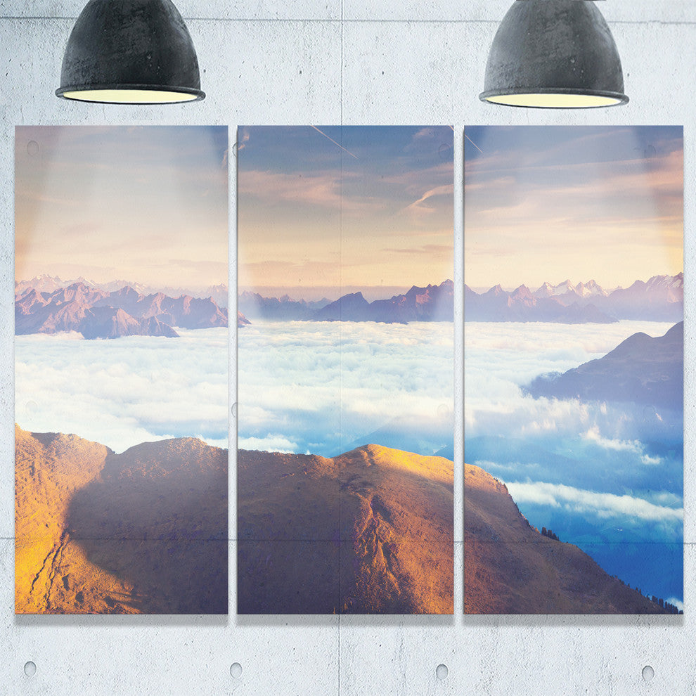 "Val Gardena Valley Panorama" Metal Wall Art, 3 Panels, 36"x28"