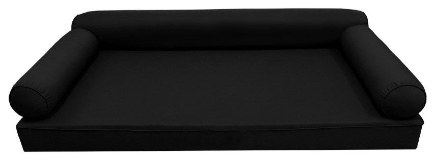 Style6 Twin-XL Pipe Trim Outdoor Mattress Bolster Slip Cover COMPLETE SET AD109