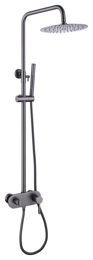 Luxury 3-Function Complete Shower System With Tub Faucet And Rough-In Valve, Gre