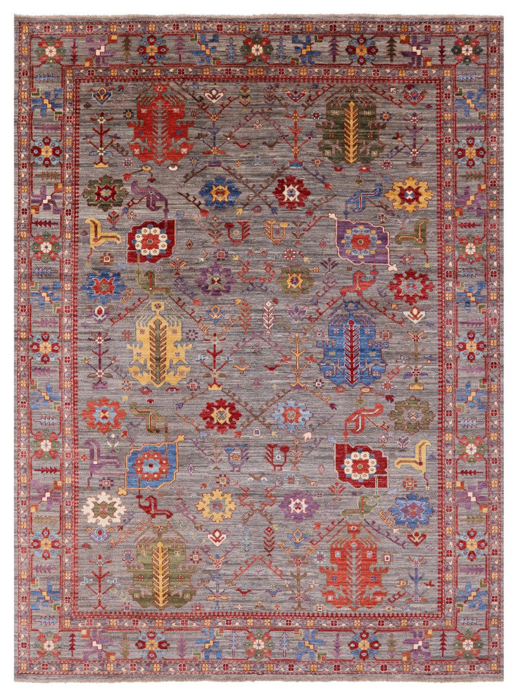 Handmade Persian Fine Serapi Rug 8' 10" X 12' 1" - Q12440