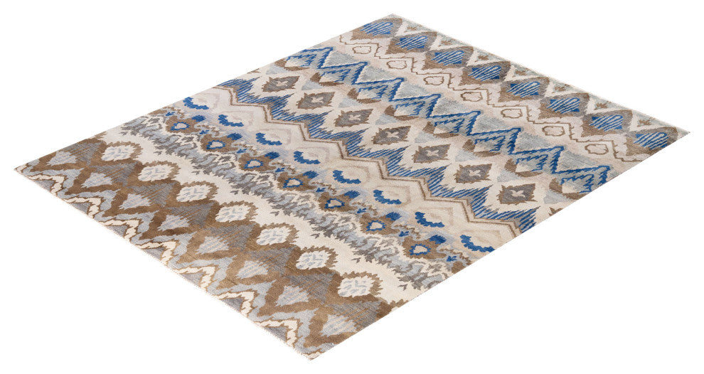 Ikat One-of-a-Kind Handmade Area Rug Beige, 8' 0" x 9' 10"