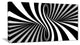 "Black and White Spiral Digital" Canvas Print, 32"x16"