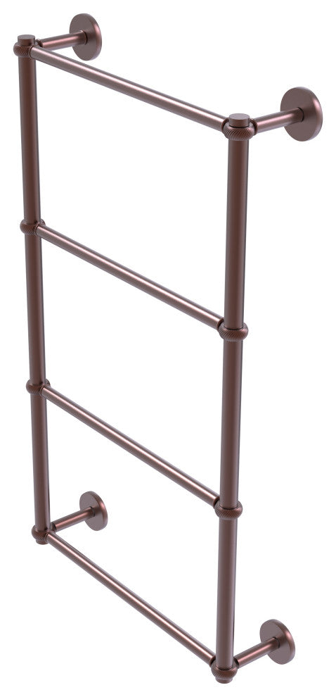 Prestige Skyline 4 Tier 36" Ladder Towel Bar, Twisted Detail, Antique Copper